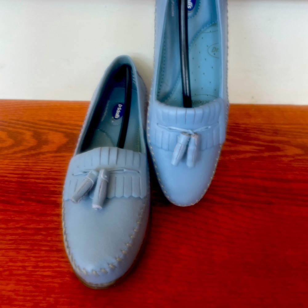New in the box Dr Scholl’s loafers sky blue